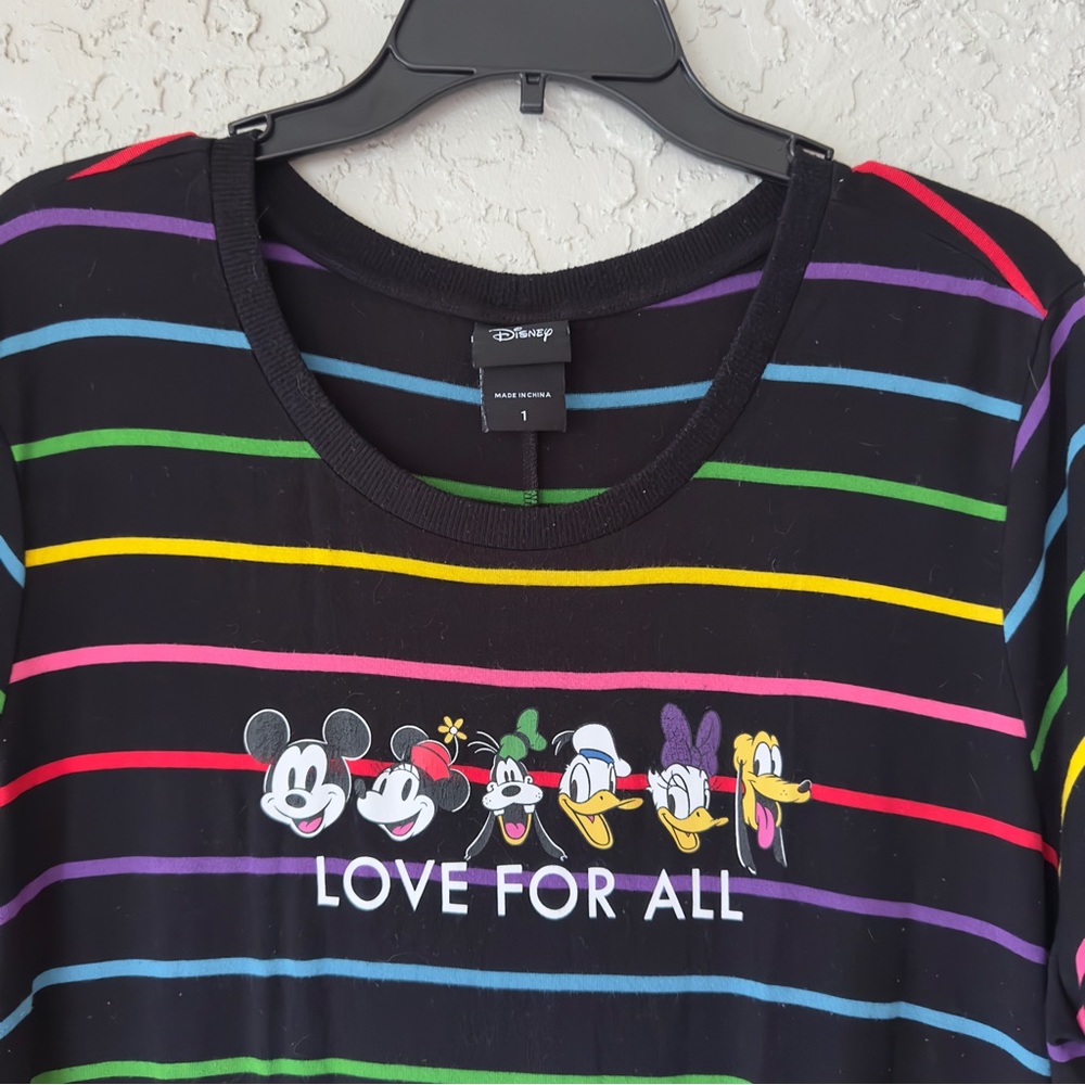 Torrid Disney Mickey & Friends Love For All Rainbow Stripe T-Shirt Dress